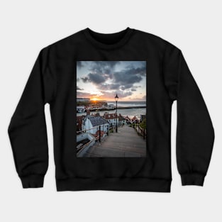 Whitby Steps Sunset View Crewneck Sweatshirt